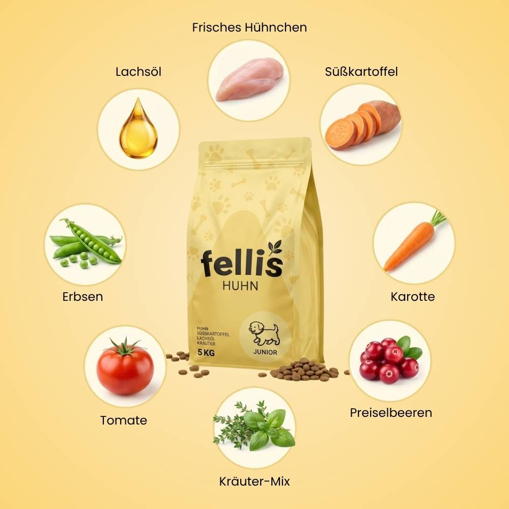 Fellis Junior Welpen Trockenfutter – getreidefrei, naturbelassen