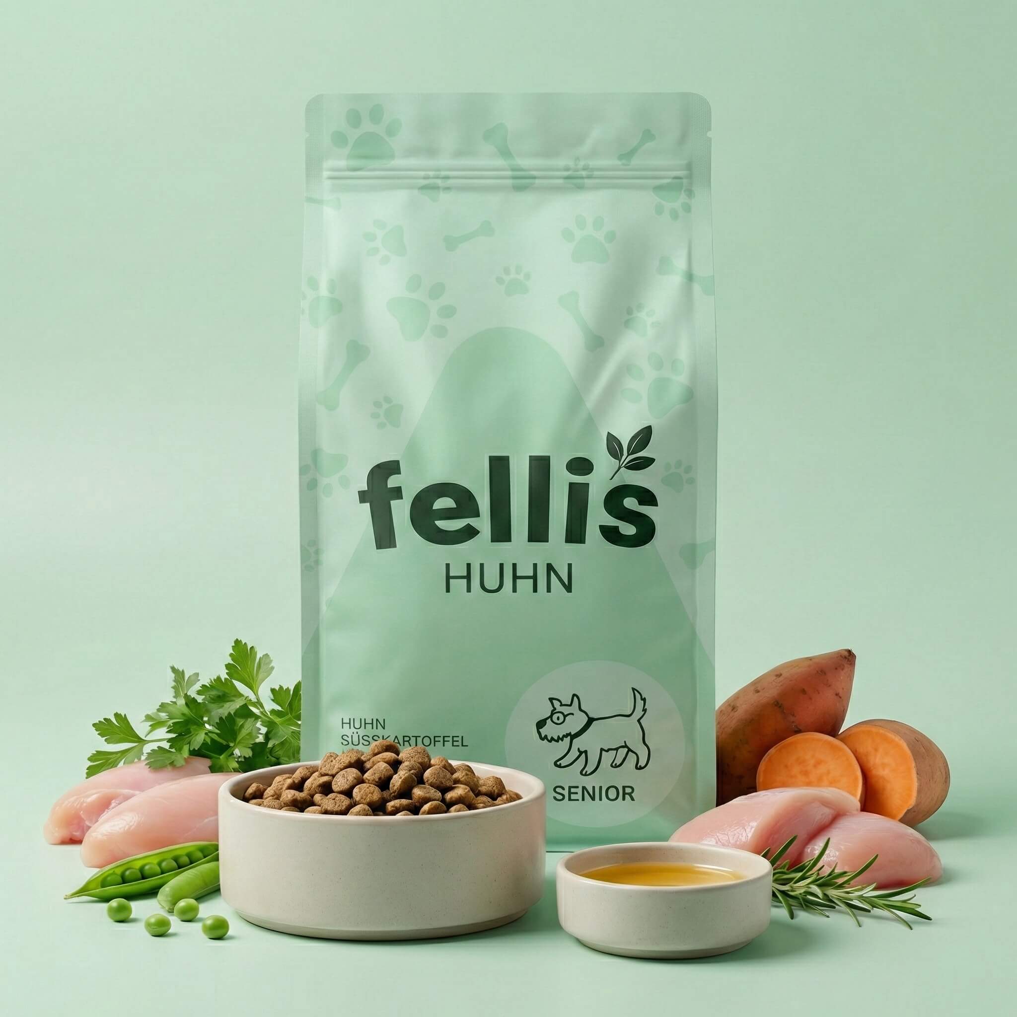Fellis Senior Trockenfutter mit Huhn – Hundefutter für ältere Hunde